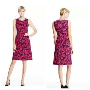 Lands’ End Hot Fuchsia Navy Paisley Ponte Knit
